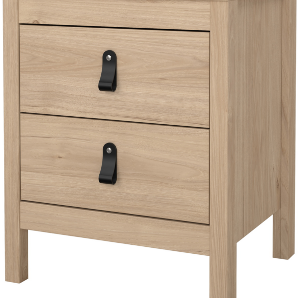 Sengebord Vesterholm Lunor natbord, 2 skuffer, Jackson Hickory, H54ÃB44ÃD38 cm, FSC-certificeret, fremstillet i Danmark